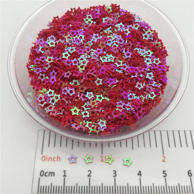 3mm Hollow Star S Shape PVC lahtised litrid Glitter Paillettes küünte kunsti maniküüri, pulmakonfettide jaoks, aksessuaarid kaunistuseks/Cr