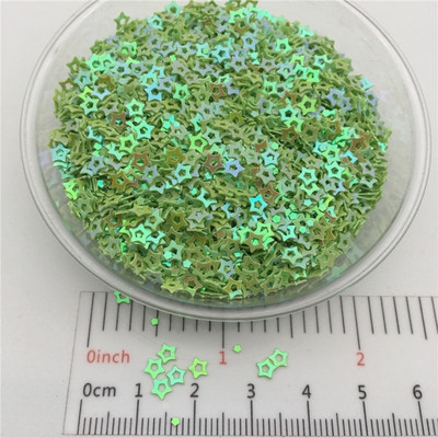 3mm Hollow Star S Shape PVC lahtised litrid Glitter Paillettes küünte kunsti maniküüri, pulmakonfettide jaoks, aksessuaarid kaunistuseks/Cr