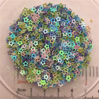 3mm Hollow Star S Shape PVC lahtised litrid Glitter Paillettes küünte kunsti maniküüri, pulmakonfettide jaoks, aksessuaarid kaunistuseks/Cr