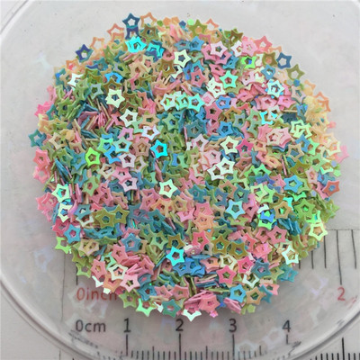 3mm Hollow Star S Shape PVC lahtised litrid Glitter Paillettes küünte kunsti maniküüri, pulmakonfettide jaoks, aksessuaarid kaunistuseks/Cr