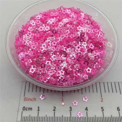 3mm Hollow Star S Shape PVC lahtised litrid Glitter Paillettes küünte kunsti maniküüri, pulmakonfettide jaoks, aksessuaarid kaunistuseks/Cr