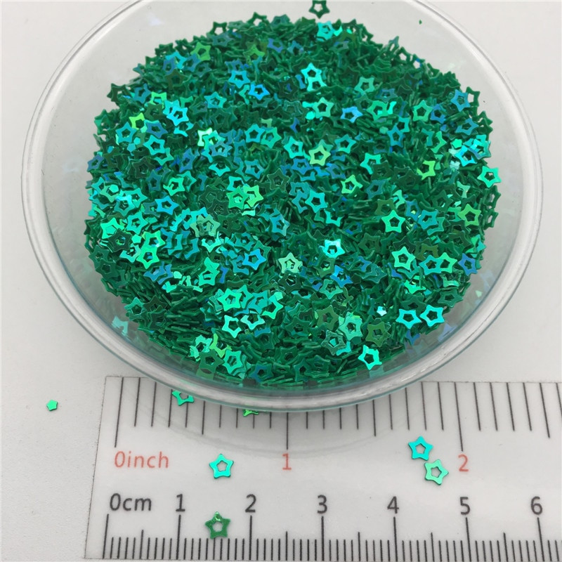 3mm Hollow Star S Shape PVC lahtised litrid Glitter Paillettes küünte kunsti maniküüri, pulmakonfettide jaoks, aksessuaarid kaunistuseks/Cr