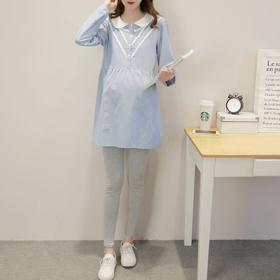 Uue mudeli lühikeste ja pikkade varrukatega laia mustriga rasedate särk