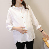 Naiste nööbiga rasedate särk