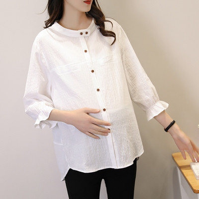 Naiste nööbiga rasedate särk