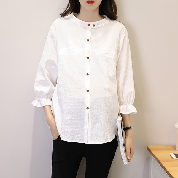 Naiste nööbiga rasedate särk