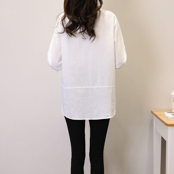 Naiste nööbiga rasedate särk