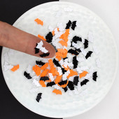 25g/partii 4*8mm Pisike halloweeni nahkhiir/kassi lahtised litrid kaunid käsitööd küünekunsti jaoks Ise isetegemise aksessuaarid lastele isetegemise väljalõigete album