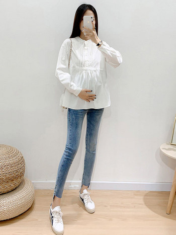 Casual γυναικείο πουκάμισο δύο μοντέλων με κουμπιά κατάλληλο για εγκύους