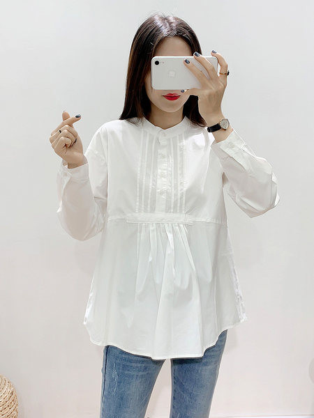 Casual γυναικείο πουκάμισο δύο μοντέλων με κουμπιά κατάλληλο για εγκύους