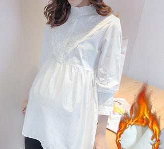 Moodne madala kraega naiste särk valget värvi