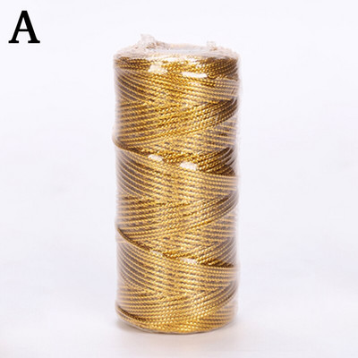 Σειρά ετικετών 1,5*100 χιλιοστών 16 σκέλη Πλεκτό χρυσό πάρτι δώρου Σειρά συσκευασίας Τσάντα συσκευασίας ψησίματος Σειρά δεσίματος Diy διακόσμηση σπιτιού