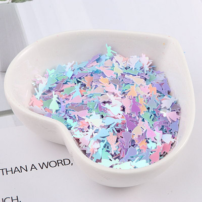 500pcs/Συσκευασία 4*10mm Dancing Girl Loose Sequins For Craft DIY Nail Glitter Flake Paillettes Sequin For Slime Decor Αξεσουάρ