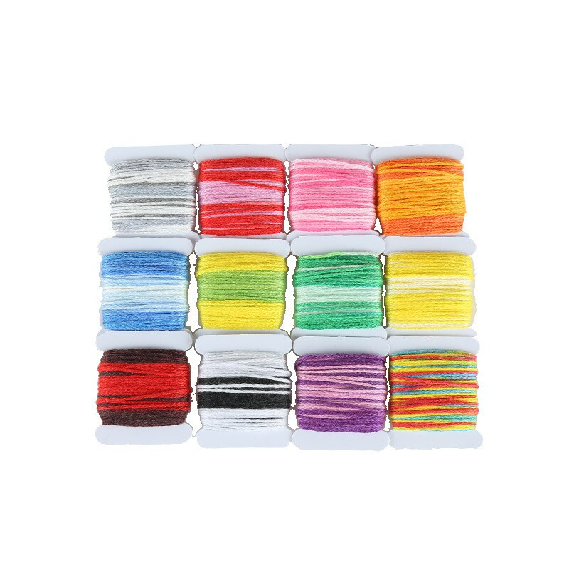 Konac za vezenje Konac za vezenje 150 boja Konac za šivanje u duginim bojama Konci za šivanje DIY pribor za šivanje Komplet alata za žene