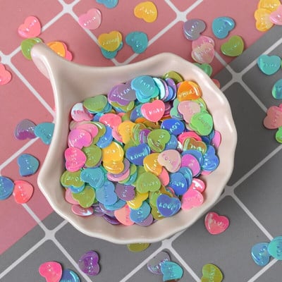 20g/Bag Love Herat 10mm PVC Confetti Glitter Sequins For Crafts Διακοσμητικά νυχιών Πιλέτες Παγιέτες DIY Αξεσουάρ ραπτικής