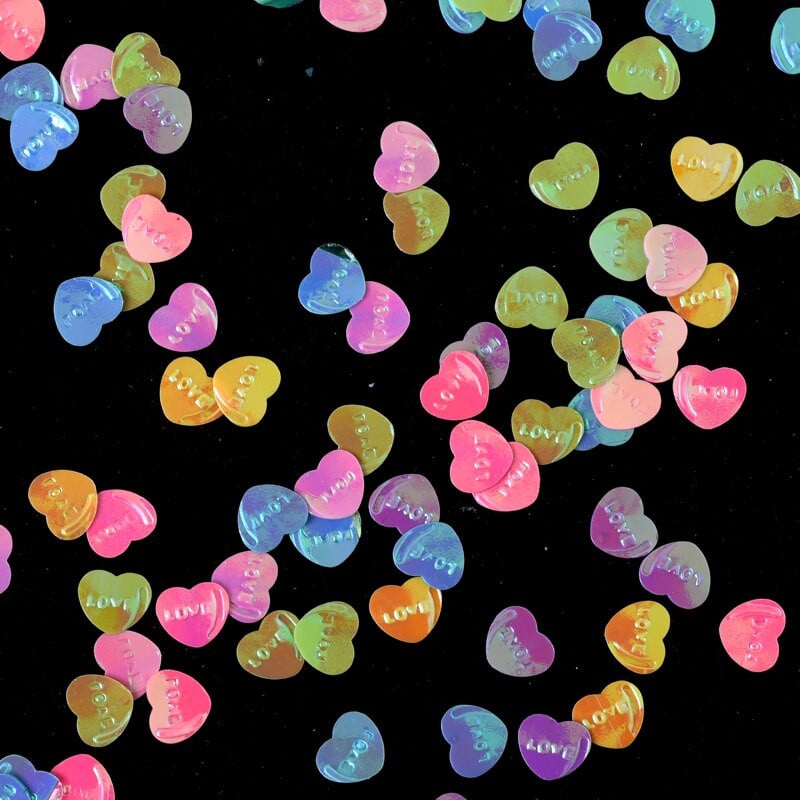 20g/Bag Love Herat 10mm PVC Confetti Glitter Sequins For Crafts Διακοσμητικά νυχιών Πιλέτες Παγιέτες DIY Αξεσουάρ ραπτικής