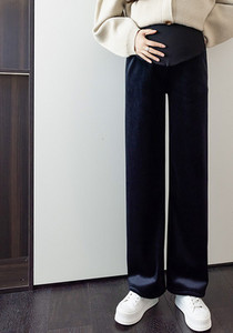 Pantaloni casual de dama pentru gravide - cu talie inalta