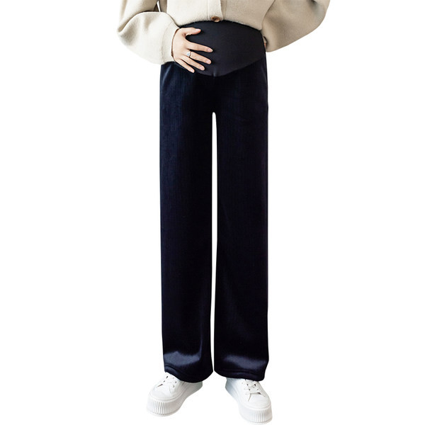 Pantaloni casual de dama pentru gravide - cu talie inalta