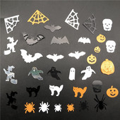 20 γραμμάρια αποκριάτικη γάτα, αράχνη, ιστός αράχνης. Φάντασμα, μάγισσα, κρανίο, νυχτερίδα, κολοκύθες χαλαρές παγιέτες παγιέτες για παπούτσια, καπέλο, παιδιά DIY, χειροτεχνίες