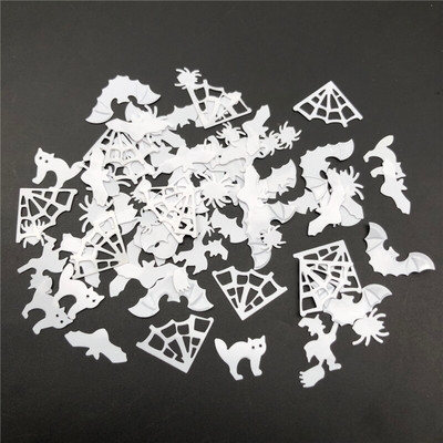 20 γραμμάρια αποκριάτικη γάτα, αράχνη, ιστός αράχνης. Φάντασμα, μάγισσα, κρανίο, νυχτερίδα, κολοκύθες χαλαρές παγιέτες παγιέτες για παπούτσια, καπέλο, παιδιά DIY, χειροτεχνίες