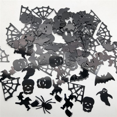 20 γραμμάρια αποκριάτικη γάτα, αράχνη, ιστός αράχνης. Φάντασμα, μάγισσα, κρανίο, νυχτερίδα, κολοκύθες χαλαρές παγιέτες παγιέτες για παπούτσια, καπέλο, παιδιά DIY, χειροτεχνίες