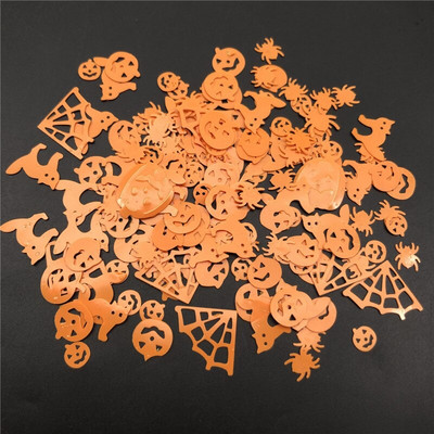 20 γραμμάρια αποκριάτικη γάτα, αράχνη, ιστός αράχνης. Φάντασμα, μάγισσα, κρανίο, νυχτερίδα, κολοκύθες χαλαρές παγιέτες παγιέτες για παπούτσια, καπέλο, παιδιά DIY, χειροτεχνίες