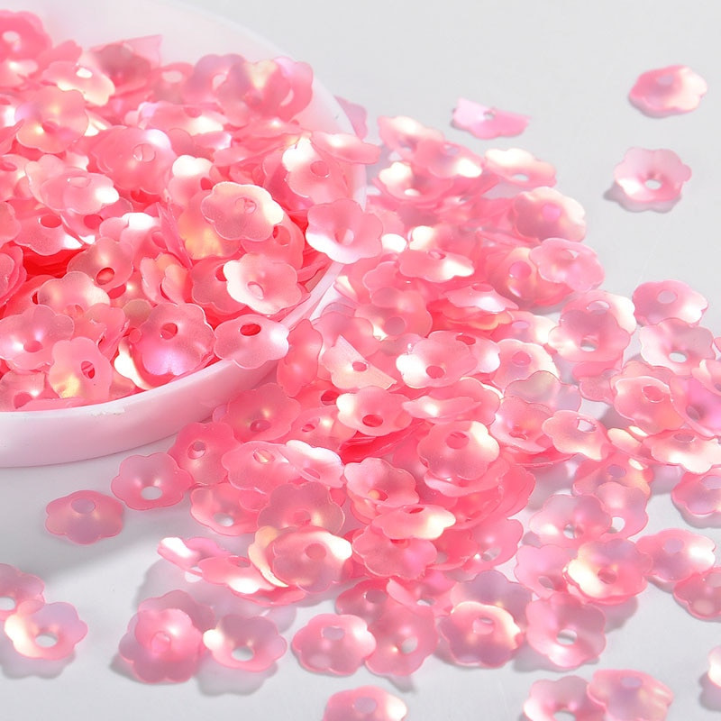 10 g/pachet mat roz amestec flori prune stea forme cochilii PET fulgi cană paiete vrac Paillettes accesorii de cusut și confeti de nuntă