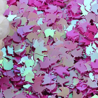 Lentejuelas 8*12mm Unicorn Shape Sequins Confetti Glitter Diy Χειροποίητα Ενδύματα Αξεσουάρ ραπτικής Paillettes Manualidades