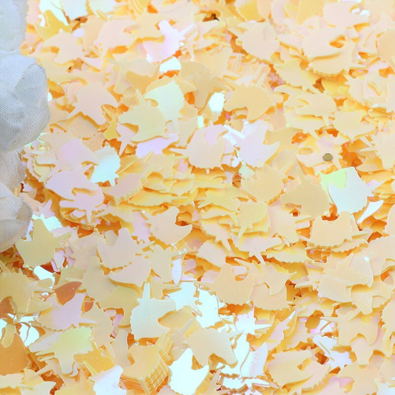 Lentejuelas 8*12mm Unicorn Shape Sequins Confetti Glitter Diy Χειροποίητα Ενδύματα Αξεσουάρ ραπτικής Paillettes Manualidades