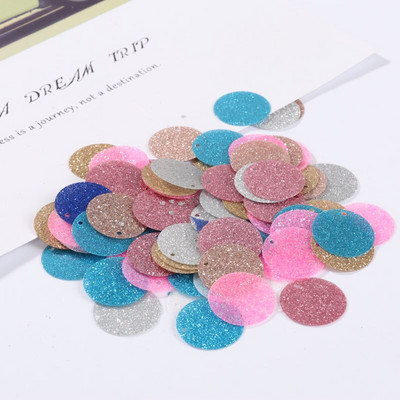 10g(100Pcs) 20mm Flash Powder Παγιέτες γκλίτερ PVC Πιλέτες Sewing Craft DIY Αξεσουάρ για ένδυμα Lentejuelas Para Coser