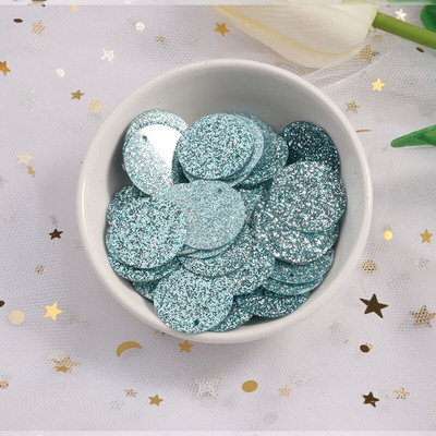 10g(100Pcs) 20mm Flash Powder Παγιέτες γκλίτερ PVC Πιλέτες Sewing Craft DIY Αξεσουάρ για ένδυμα Lentejuelas Para Coser