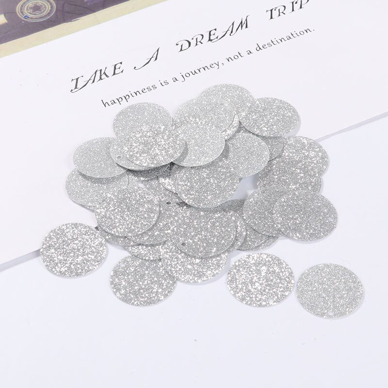 10g(100Pcs) 20mm Flash Powder Παγιέτες γκλίτερ PVC Πιλέτες Sewing Craft DIY Αξεσουάρ για ένδυμα Lentejuelas Para Coser