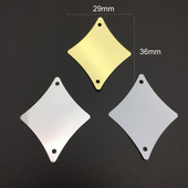 50 g 29*36 mm veliki dijamantni oblik, labave velike šljokice s 2 rupe Rukotvorine za šivanje Srebrno svijetlo zlatno bijelo