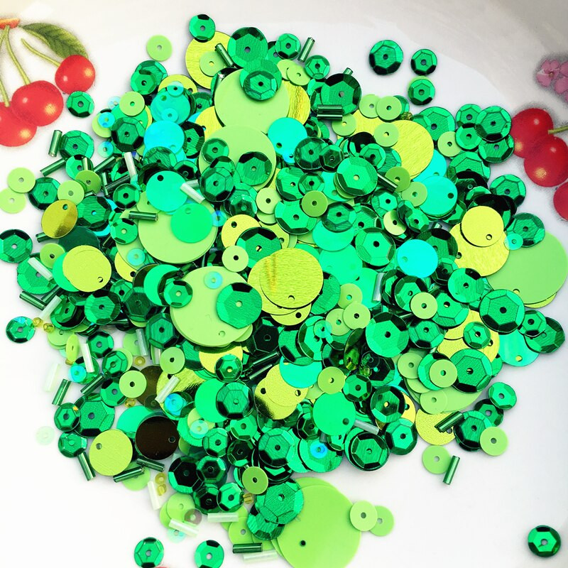 10 g/lot Mješano cvijeće Školjke Ovalne Okrugle rasute šljokice Paillettes Staklene perle Biserni rukotvorini za vjenčanja Žene Djeca Navidad Ukrasi diy