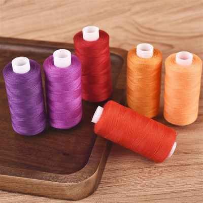 6 culori/set fire de ață de cusut rulouri mașină broderie manuală 400 de metri fiecare bobină 100% poliester durabil pentru kit de cusut acasă