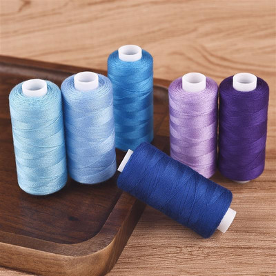 6 culori/set fire de ață de cusut rulouri mașină broderie manuală 400 de metri fiecare bobină 100% poliester durabil pentru kit de cusut acasă