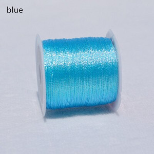 Kuldse hõbedase värvilise lõngaga DIY kaelakee käevõru Käsitsi valmistatud niidist punutud köiega niit tikkimiseks heegeldatud helmepael