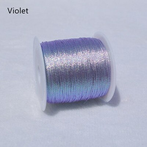 Kuldse hõbedase värvilise lõngaga DIY kaelakee käevõru Käsitsi valmistatud niidist punutud köiega niit tikkimiseks heegeldatud helmepael