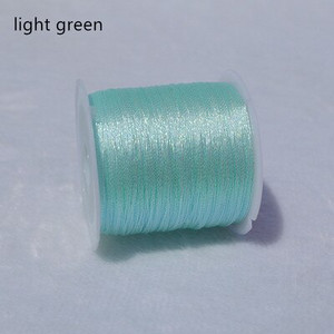 Kuldse hõbedase värvilise lõngaga DIY kaelakee käevõru Käsitsi valmistatud niidist punutud köiega niit tikkimiseks heegeldatud helmepael