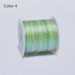 Kuldse hõbedase värvilise lõngaga DIY kaelakee käevõru Käsitsi valmistatud niidist punutud köiega niit tikkimiseks heegeldatud helmepael