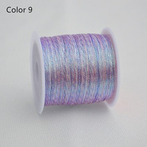 Kuldse hõbedase värvilise lõngaga DIY kaelakee käevõru Käsitsi valmistatud niidist punutud köiega niit tikkimiseks heegeldatud helmepael