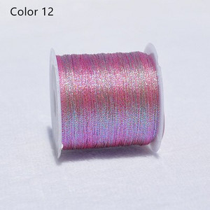 Kuldse hõbedase värvilise lõngaga DIY kaelakee käevõru Käsitsi valmistatud niidist punutud köiega niit tikkimiseks heegeldatud helmepael