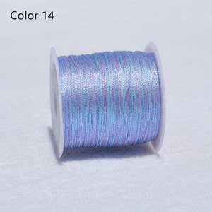 Kuldse hõbedase värvilise lõngaga DIY kaelakee käevõru Käsitsi valmistatud niidist punutud köiega niit tikkimiseks heegeldatud helmepael