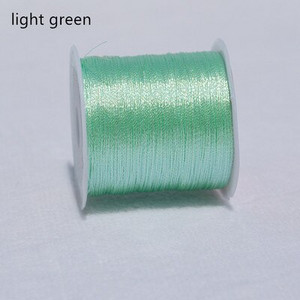 Kuldse hõbedase värvilise lõngaga DIY kaelakee käevõru Käsitsi valmistatud niidist punutud köiega niit tikkimiseks heegeldatud helmepael