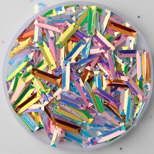 2000 kom/Partija 3x14 mm pravokutna čašica sa šljokicama za cipele, kape i odjeću Materijali za šivanje ukrasa/ljepotica za vjenčanje