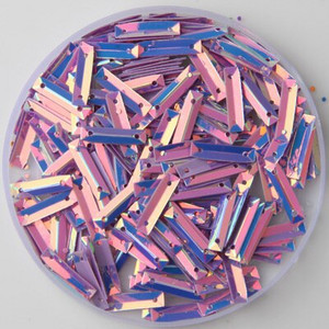 2000 kom/Partija 3x14 mm pravokutna čašica sa šljokicama za cipele, kape i odjeću Materijali za šivanje ukrasa/ljepotica za vjenčanje