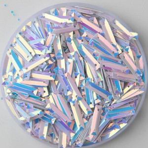 2000 kom/Partija 3x14 mm pravokutna čašica sa šljokicama za cipele, kape i odjeću Materijali za šivanje ukrasa/ljepotica za vjenčanje