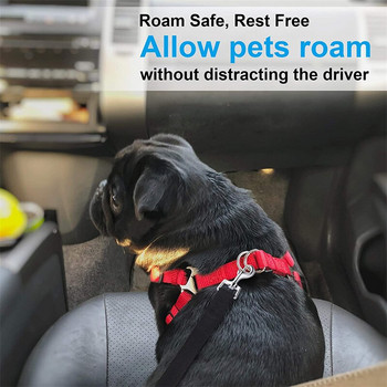Ζώνη ασφαλείας αυτοκινήτου Pet Dog Cat Ρυθμιζόμενη πλεξούδα Λουρί ζώνης ασφαλείας για μικρόσωμους μεσαίους σκύλους Ταξιδιωτικό κλιπ κατοικίδιων ζώων προμήθειες 13 χρωμάτων