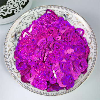 50g 12mm Flat Love Heart Sequins for Crafts Αξεσουάρ ραπτικής 2τμχ Σετ κομφετί Spangles 7 χρωμάτων Διαθέσιμα