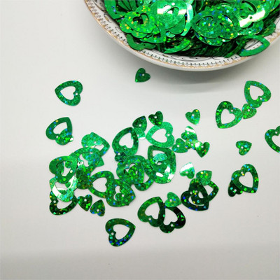 50g 12mm Flat Love Heart Sequins for Crafts Αξεσουάρ ραπτικής 2τμχ Σετ κομφετί Spangles 7 χρωμάτων Διαθέσιμα